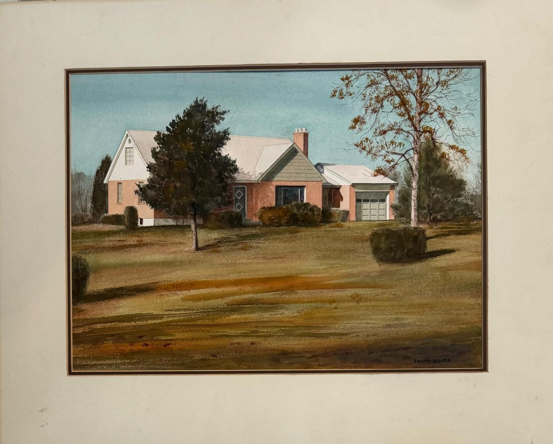 Edward Hopper attrib: Watercolor/paper 15x20 3/4?