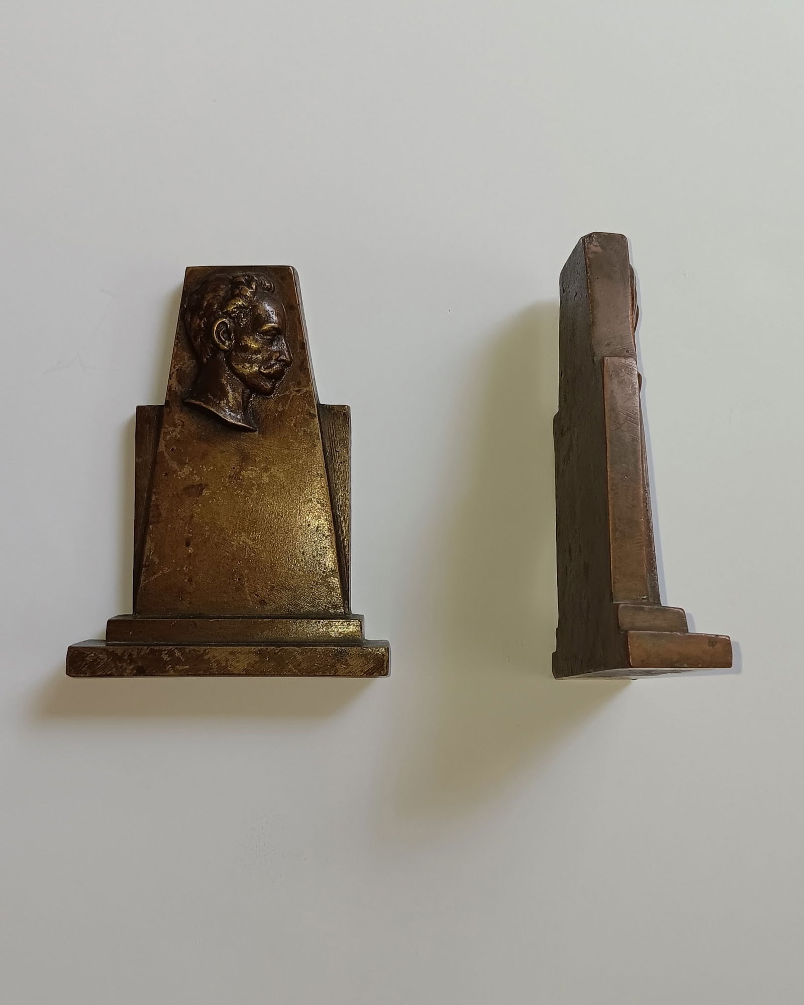 Bronze BookEnds: 1940 6x 5 x 1.5 inches