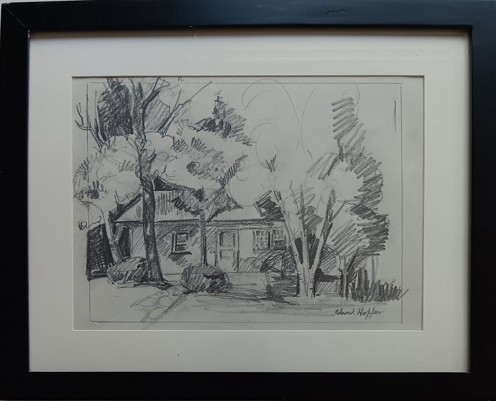 Edward Hopper Atrib: Charcoal on Paper. 8 x 11 "