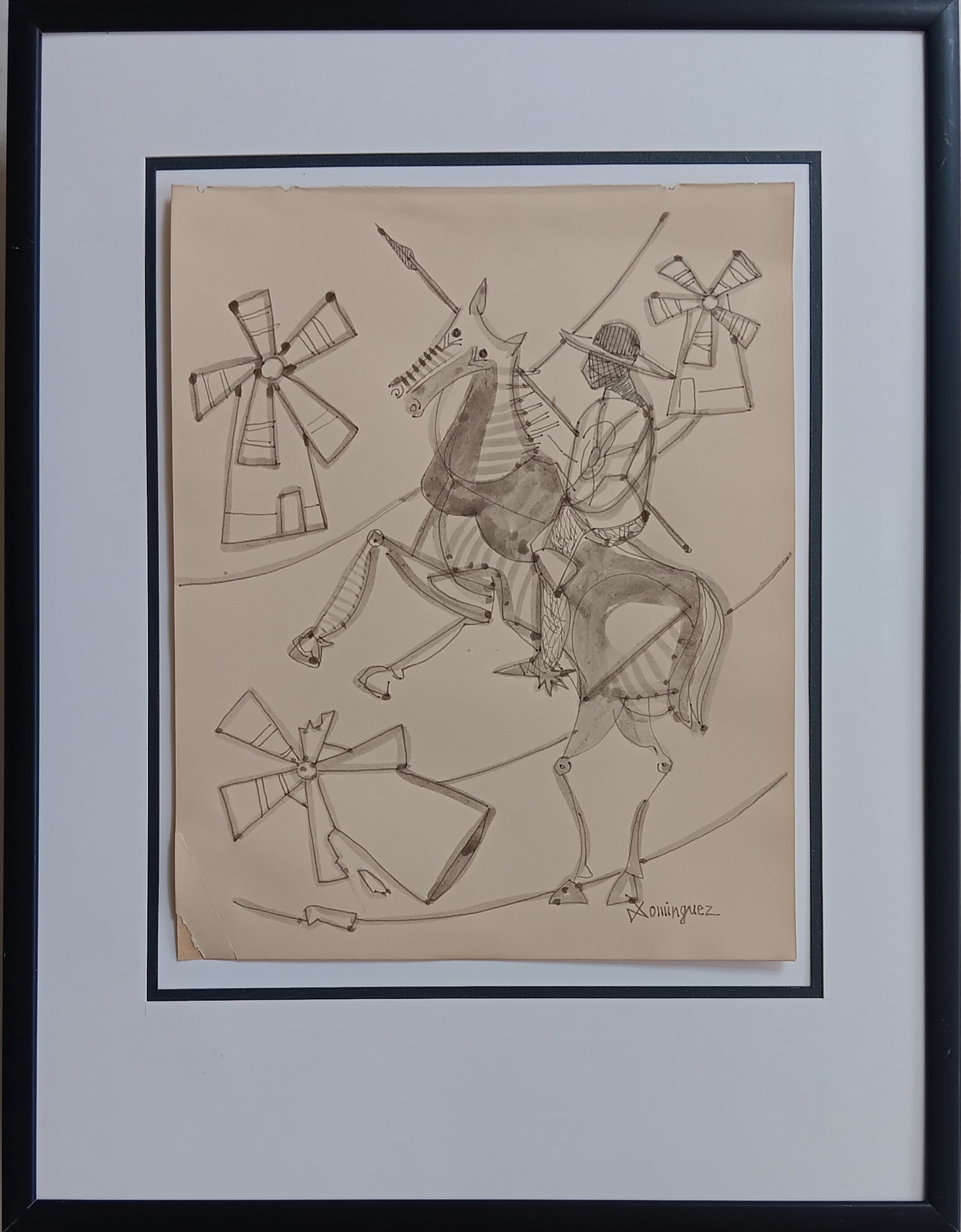 Oscar Dominguez attributed: Spanish Artist 8 x 7"