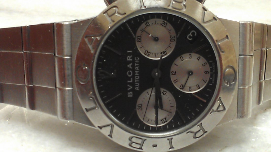 BVLGARI MENS LARGE SIZE AUTOMATIC STAINLESS STEEL: 100% authentic and in excellent condition