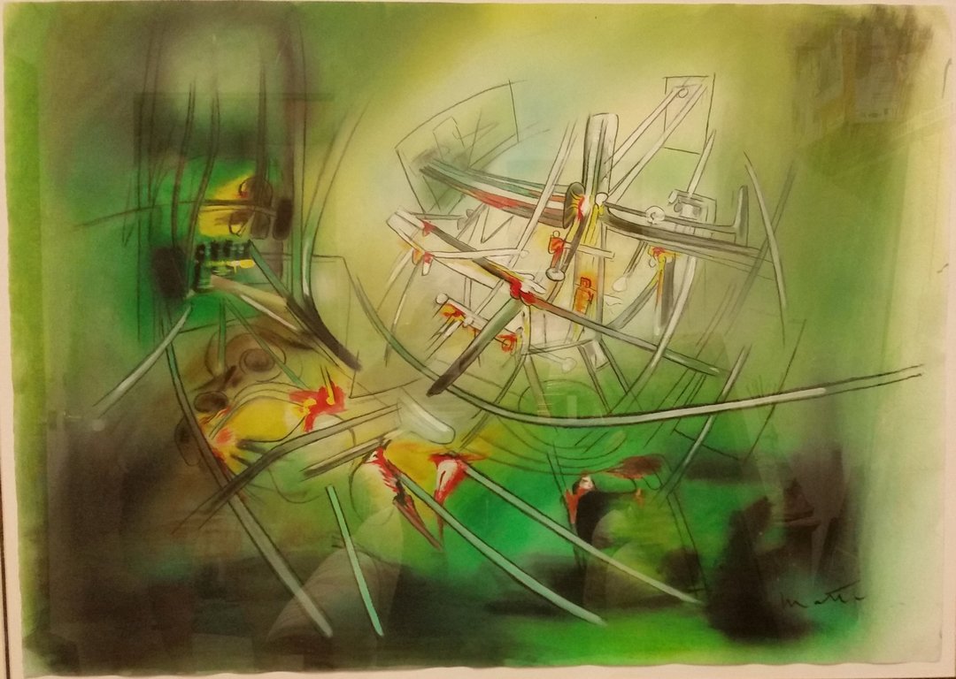 Roberto MATTA (1911 - 2002): watercolor on paper 25.50" x 20"