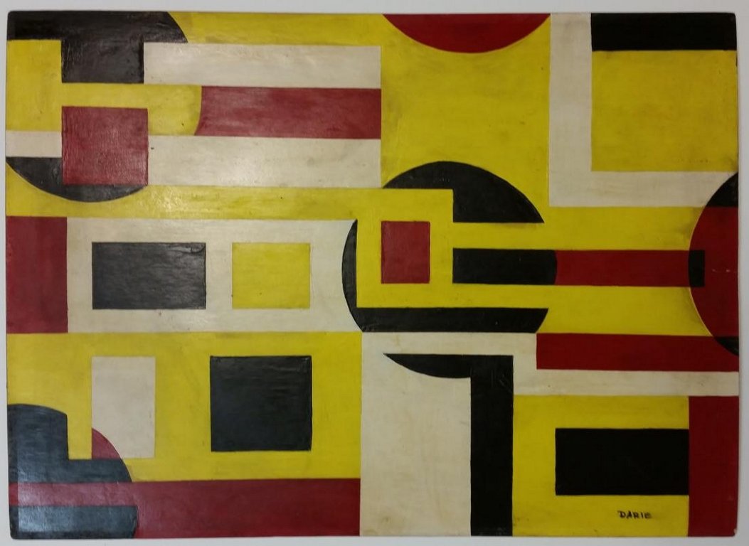 Sandu Darie: Sandu Darie tempera on cardboard year circa 1950 Dimensions 16" x 22"