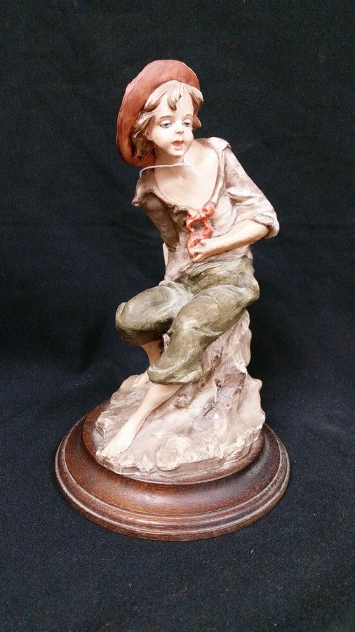 capodimonte bertolotti porcelain figure: vintage capodimonte bertolotti porcelain figure 10" ht