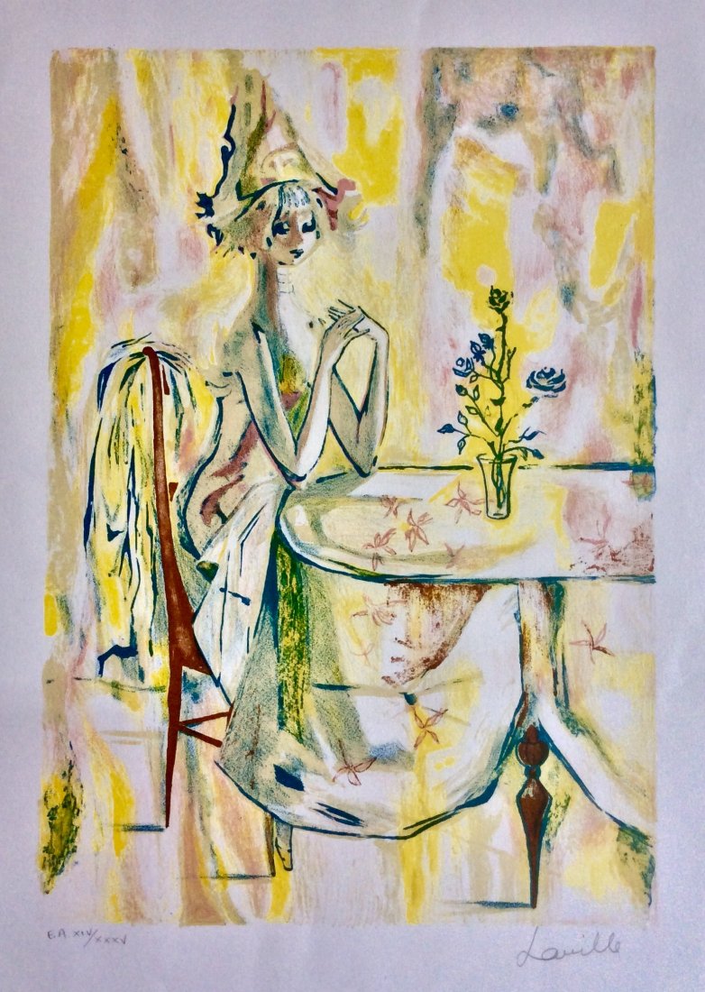 HENRI LAVILLE (French, born 1916): Medium: Lithograph Limited Edition XIV/XXXV Date: Undated Size: 25 x 19 in