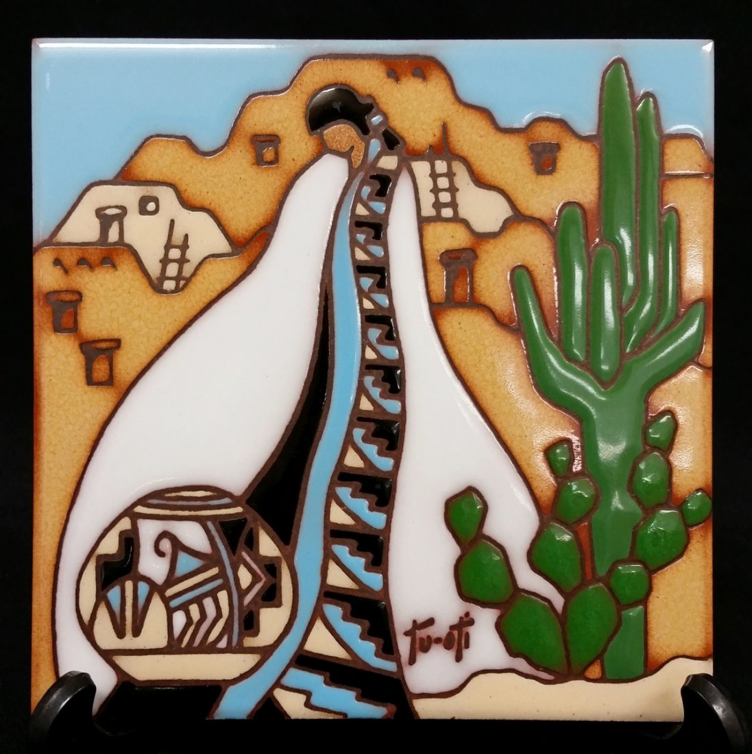 GALE TUOTI EARTHTONE TRIVET WALL TILE: 5 7/8" X 5 7/8"