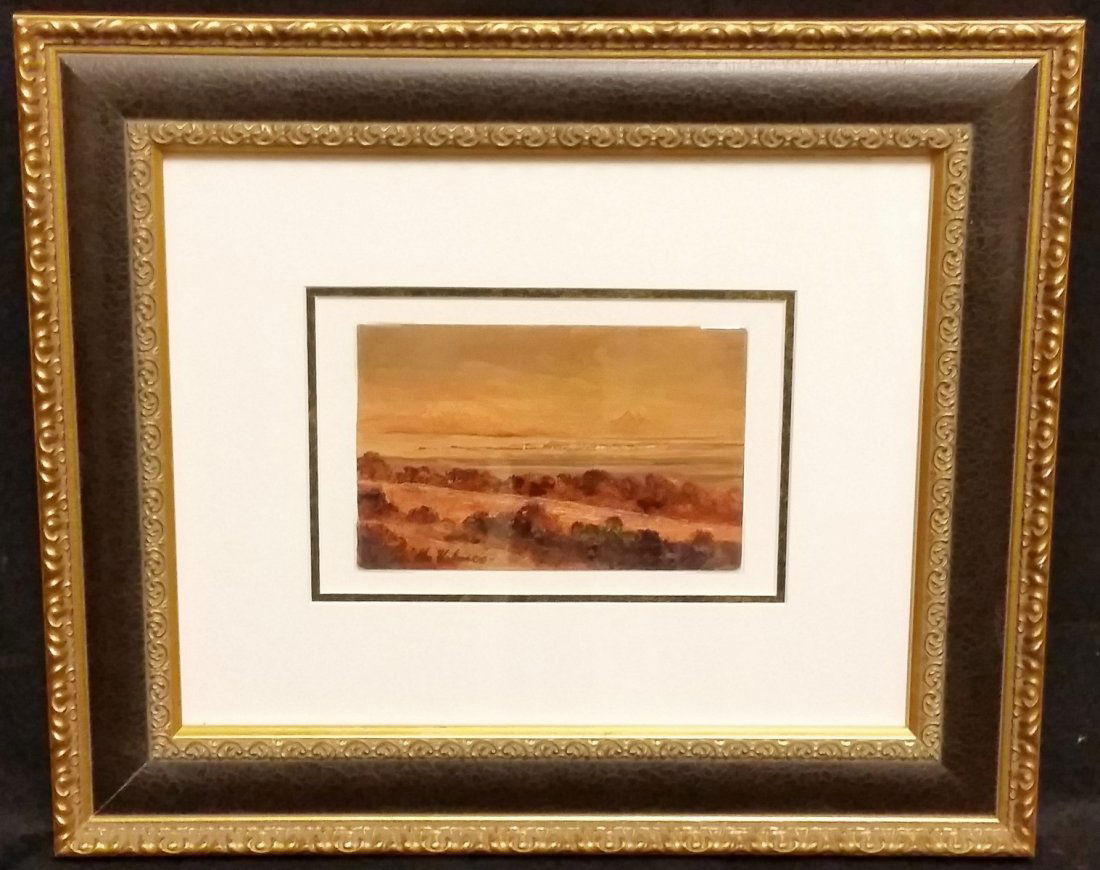 JOSE MARIA VELASCO OIL ON POSTCARD SIGNED PAINTING (1 of 3)