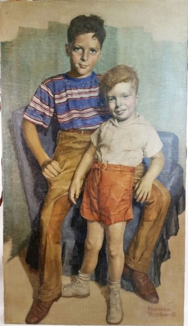 NORMAN ROCKWELL (1894-1978) signed painting (1 of 3)