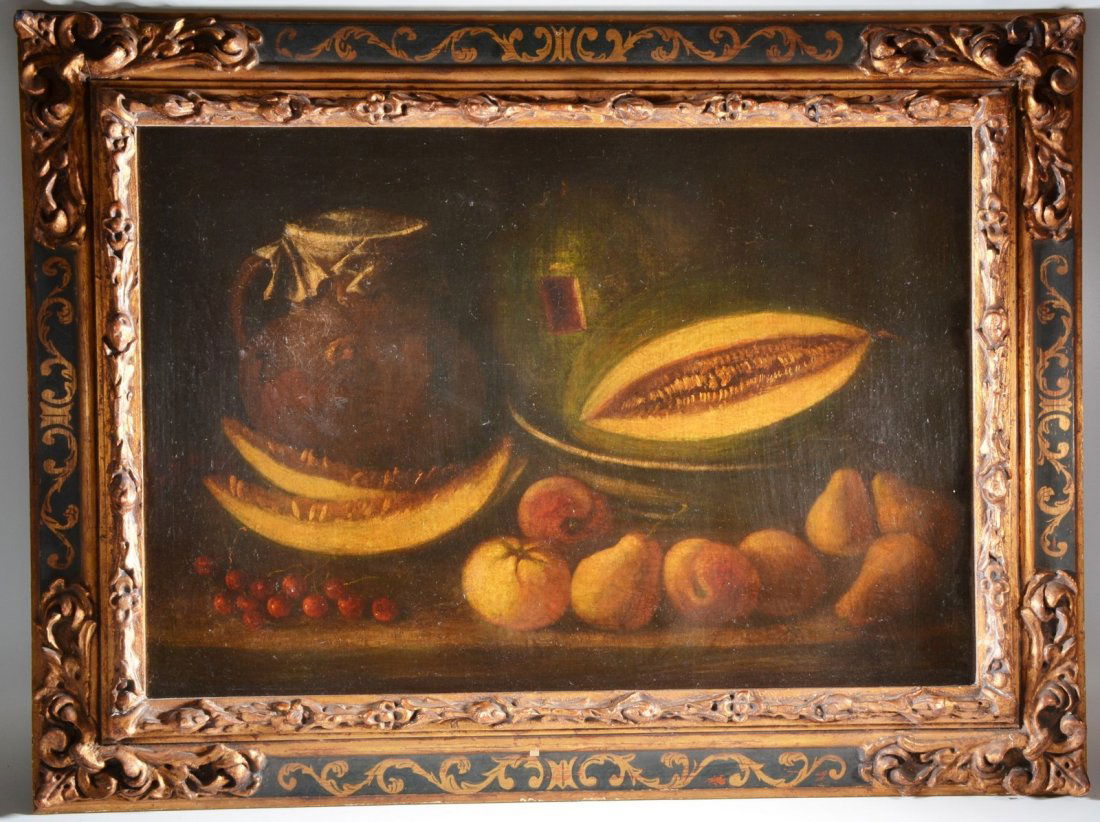 Luis MELENDEZ (1716-1780): oil on canvas signed painting, 31" x 21.25"