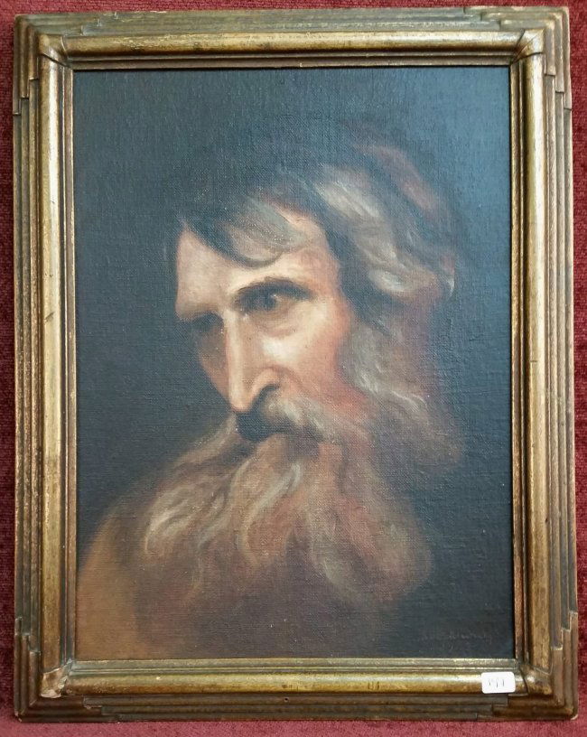 Edvard Munch (1863-1944): oil on board signed painting 12" x 9"