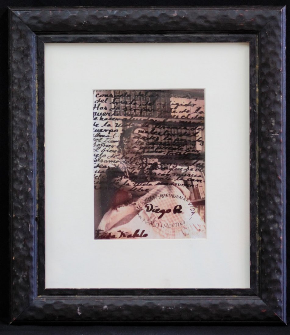 Frida KAHLO (1907-1954): SIGNED AND DEDICATED VINTAGE PHOTOGRAPH 7.25" X 5.50"
