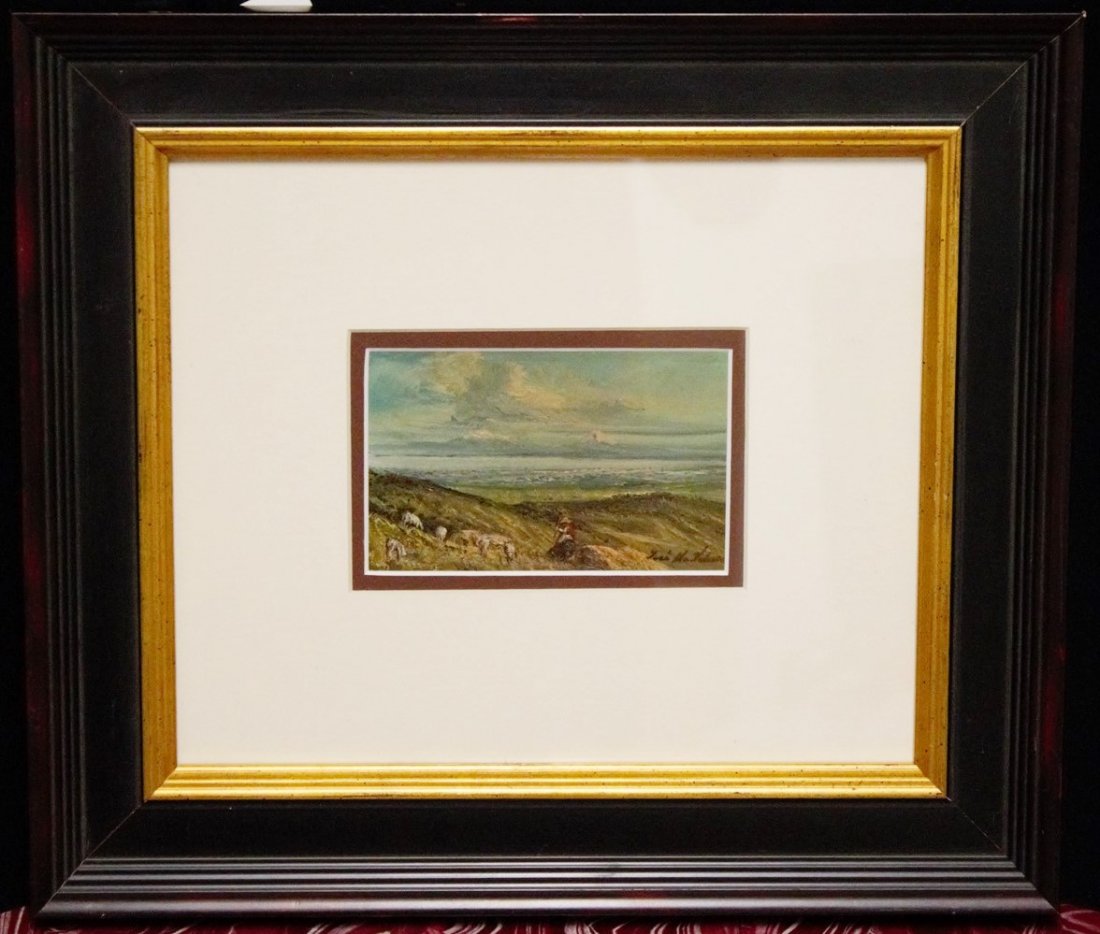 JOSE M VELASCO OIL ON POSTCARD: JOSE M VELASCO OIL ON POSTCARD SIGNED PAINTINGS 5.5" X 3.5"