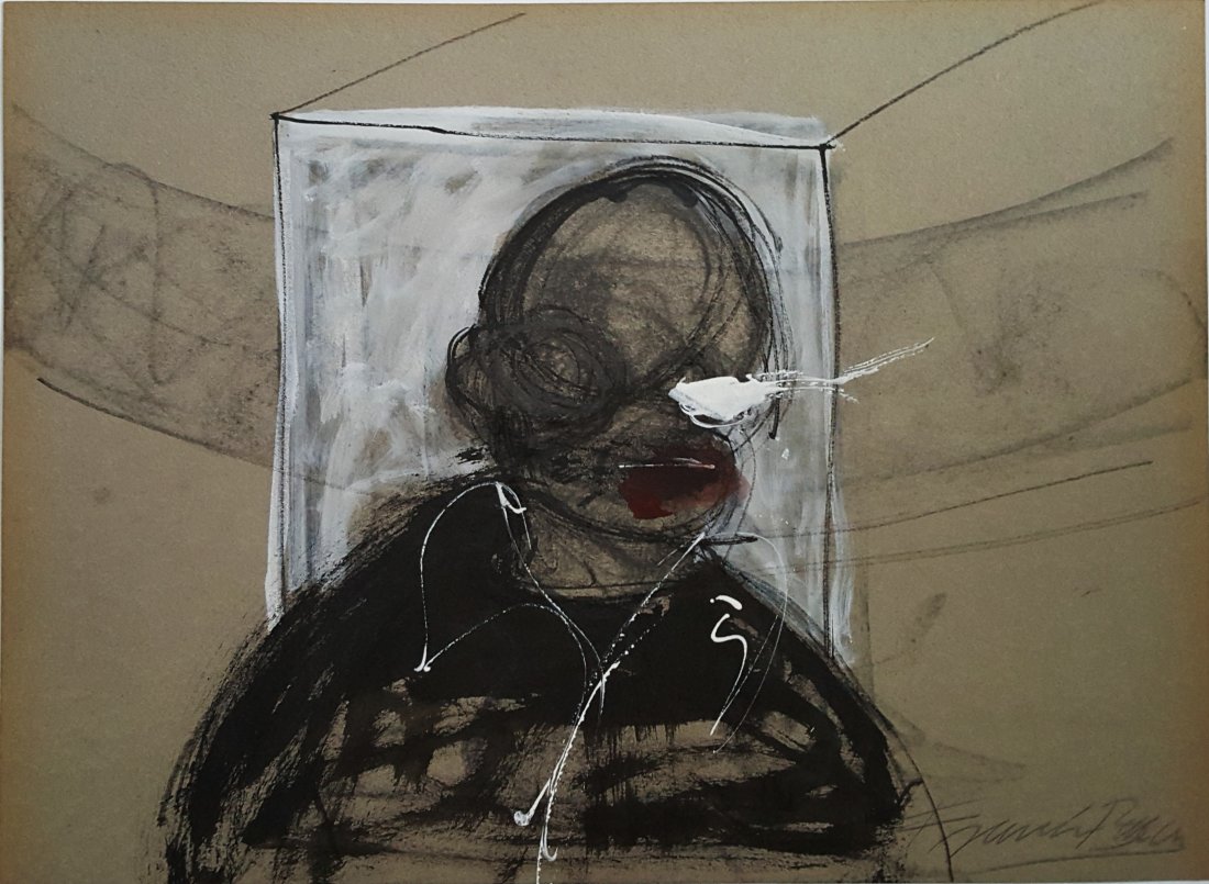 Francis Bacon: mixed media on paper 11.1/16 x 14.7/8 in. private collection