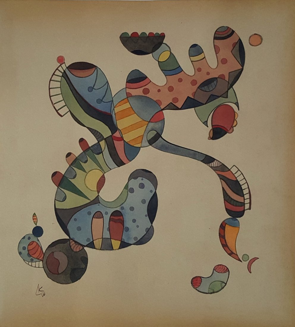 Wassily KANDINSKY (1866-1944) RUSSIAN: Watercolor on paper 18 x 17 in. Private collection