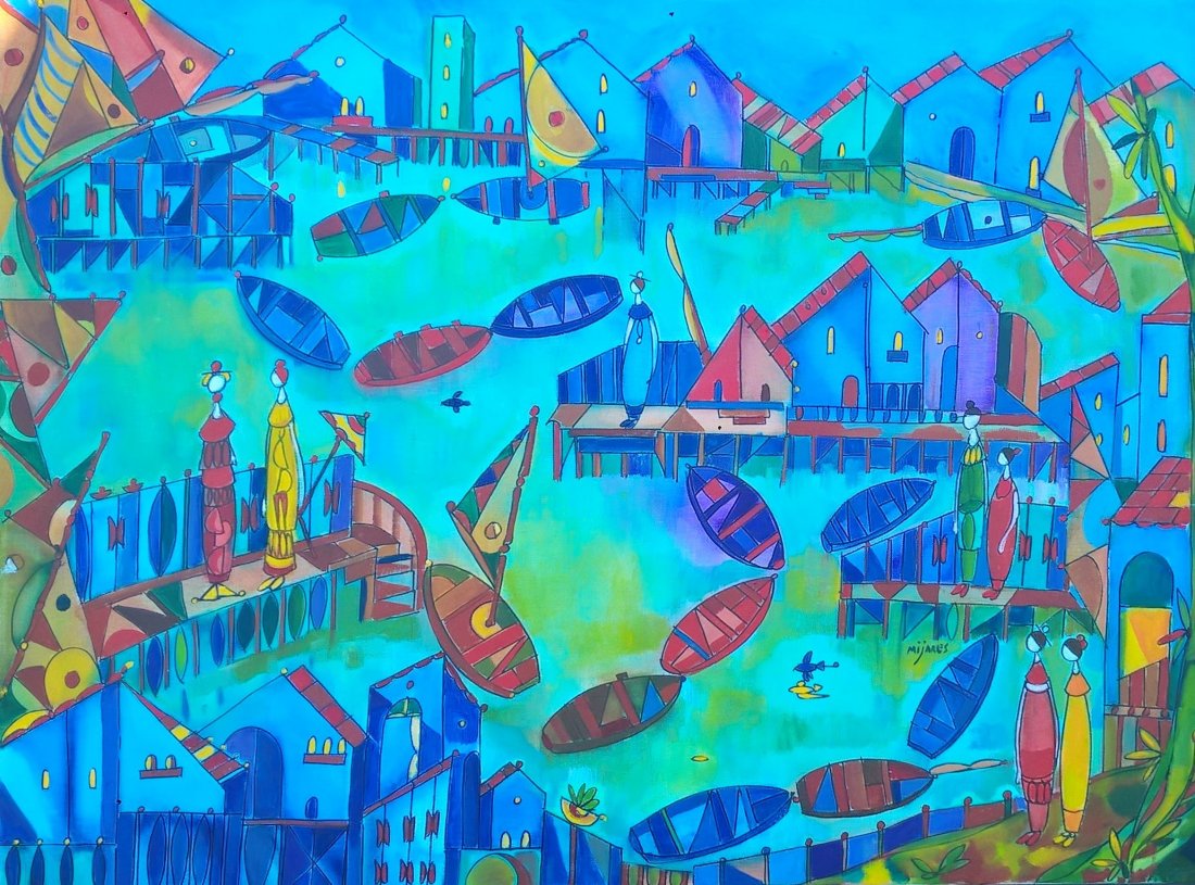 Jose MIJARES (1921-2004): "Marina" oil on canvas 40" x 30" excellent condition with COA