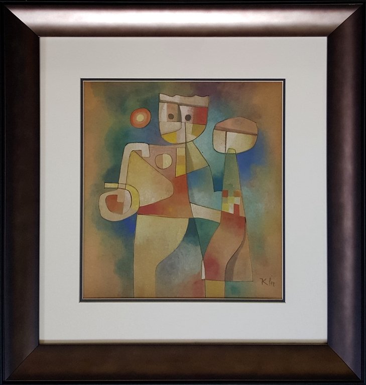 Paul KLEE (1879-1940). Switzerland: Gouache on paper, 12.1/4 x11.3/8 in. Signed on bottom right. Excellent condition. Framed. Private collection.