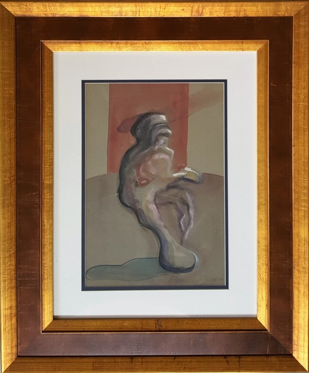 Francis BACON (1909-1992)Dublin, Ireland: Gouache on paper, 15 x 10.3/4 in. Signed on bottom right. Excellent condition. Framed. Private collection.