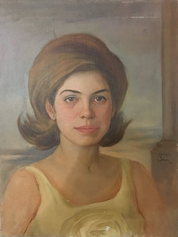 CUBAN ART BY VALDES VEREA OLD PAINTING: 1966 OIL ON CANVAS 21 x 15.5 INCHES