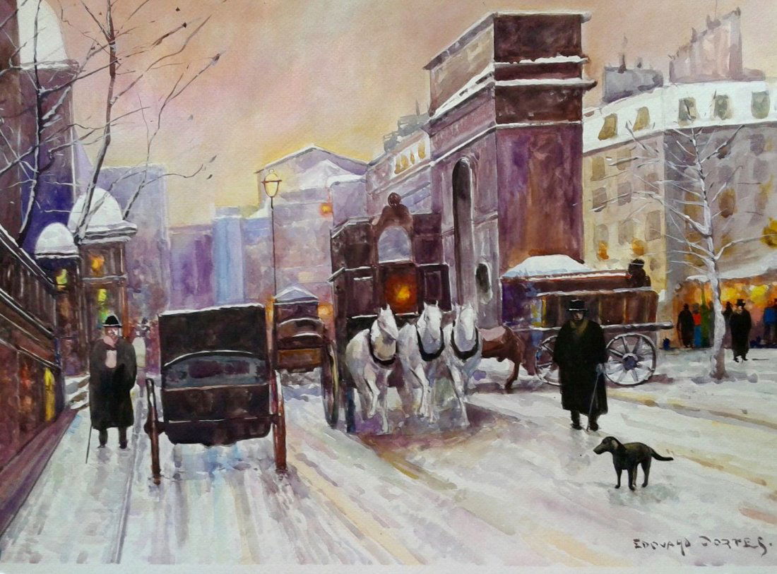 EDOUARD CORTES 1882-1969: WATERCOLOR ON PAPER 24 X 18 INCHES