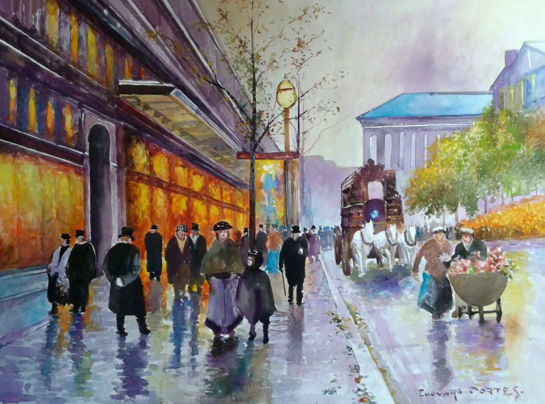 ATTRIBUTED TO EDOUARD CORTES 1882-1969: WATERCOLOR ON PAPER 24 X 18 INCHES