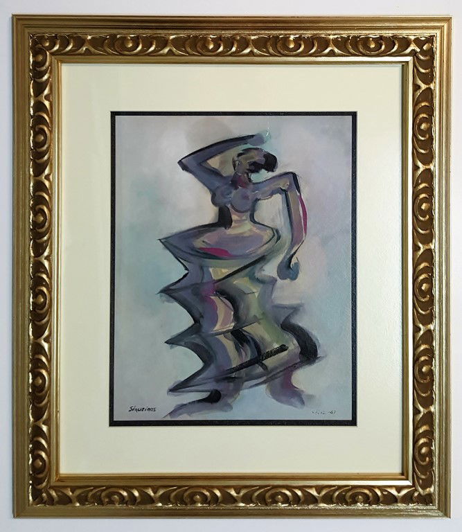 David Alfaro SIQUEIROS (attrib.) Gouache on paper (1 of 2)