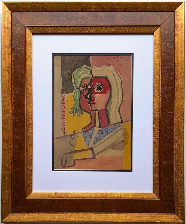 Pablo PICASSO (attrib.) watercolor on paper (1 of 3)