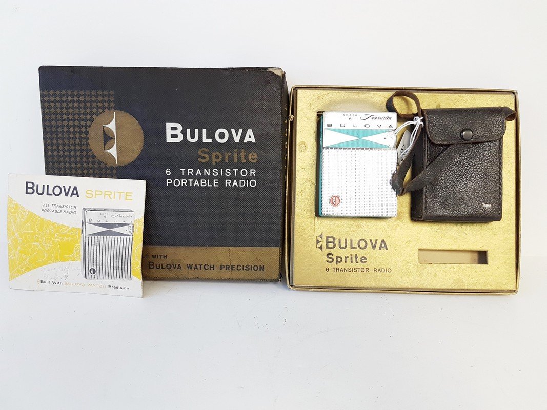 bulova super 6 transistor radio: bulova super 6 transistor radio