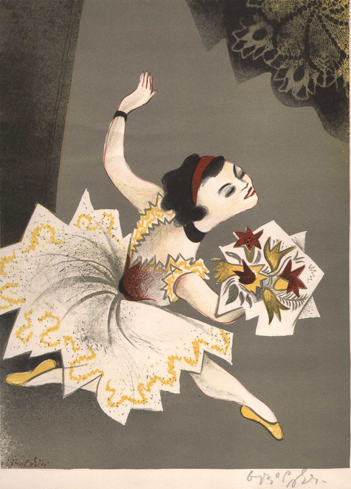 William Gropper - Original lithograph: Artist: Gropper, William (American, 1897-1977) Title: Untitled Date: 1953 Medium: Original lithograph Dimensions: 12" x 9" (plate size), 14.25" x 10.5" (sheet size) Signature: Signed "Gropper" at lowe