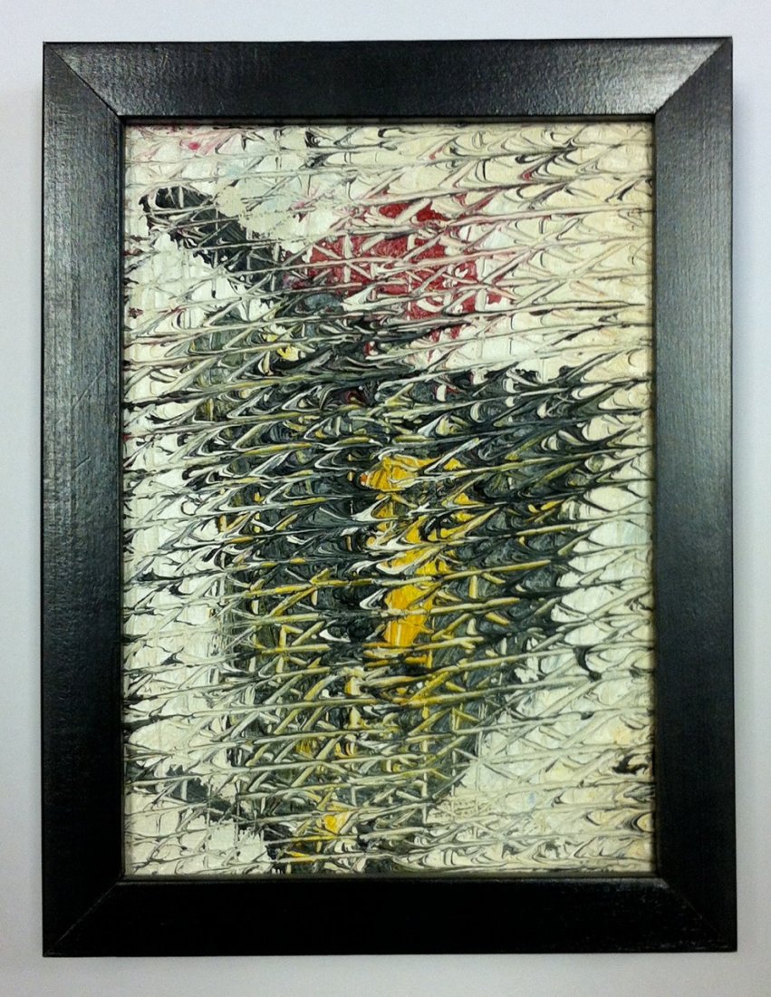 Hunt Slonem - Untitled Painting: Artist: Slonem, Hunt (American, born 1951) Title: Untitled Date: 2000 Medium: Oil on canvas Dimensions: 6.75 x 4.75 inches Signature: Signed "Hunt Slonem" in marker on the top of the canvas frame back