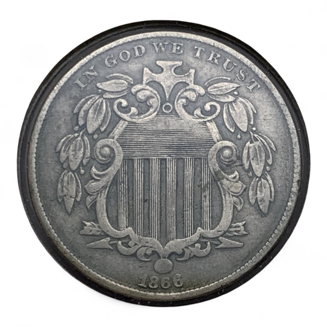 1866 Shield Nickel, V F+ (1 of 3)