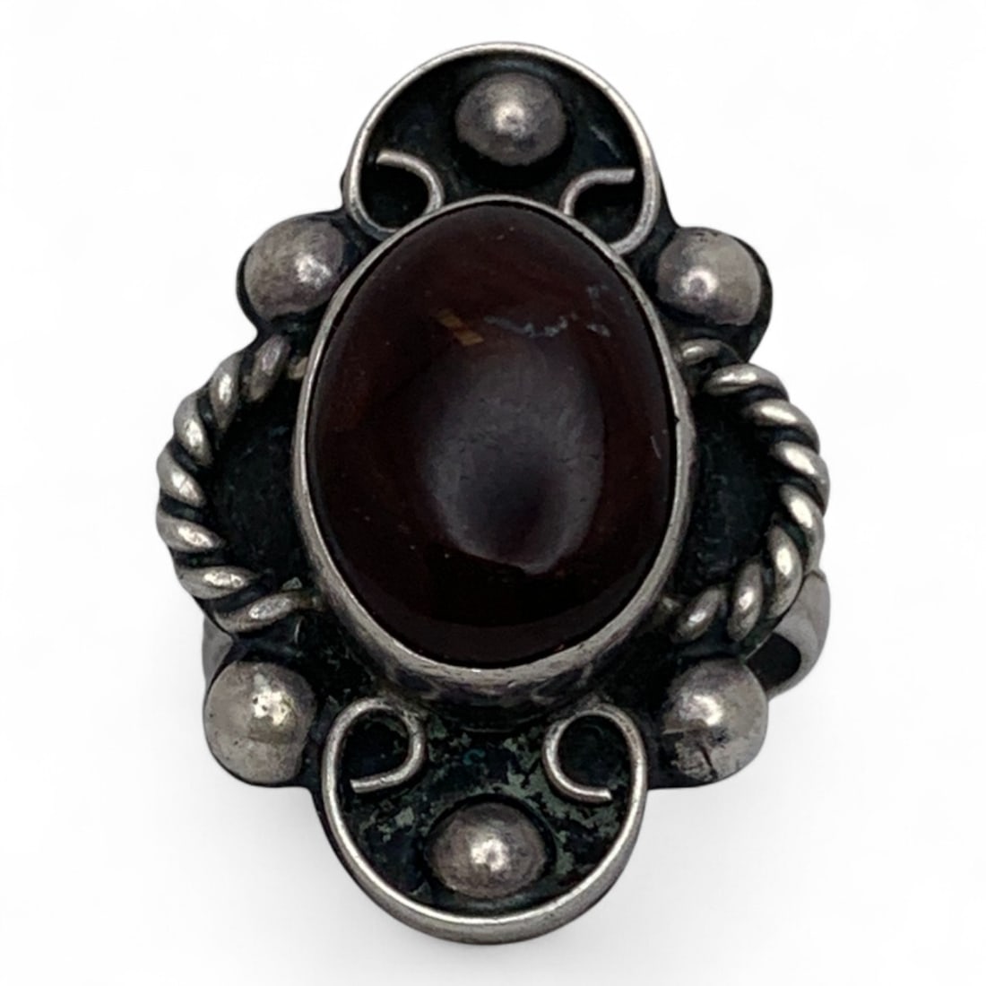 Sterling Silver Ring With Dark Stone (1 of 6)