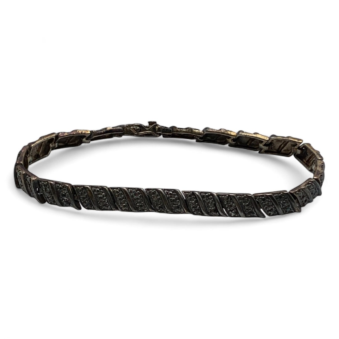 Sterling Silver Bracelet: Marked 925 - 7 7/8" Long - 14.2 Grams