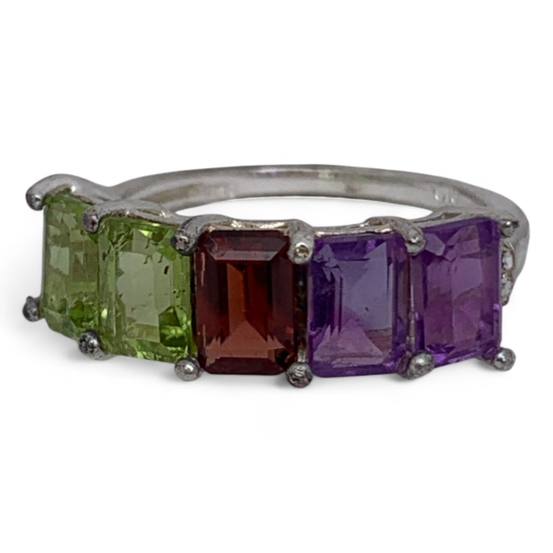 Sterling Silver Ring With Colored Stones (1 of 7)