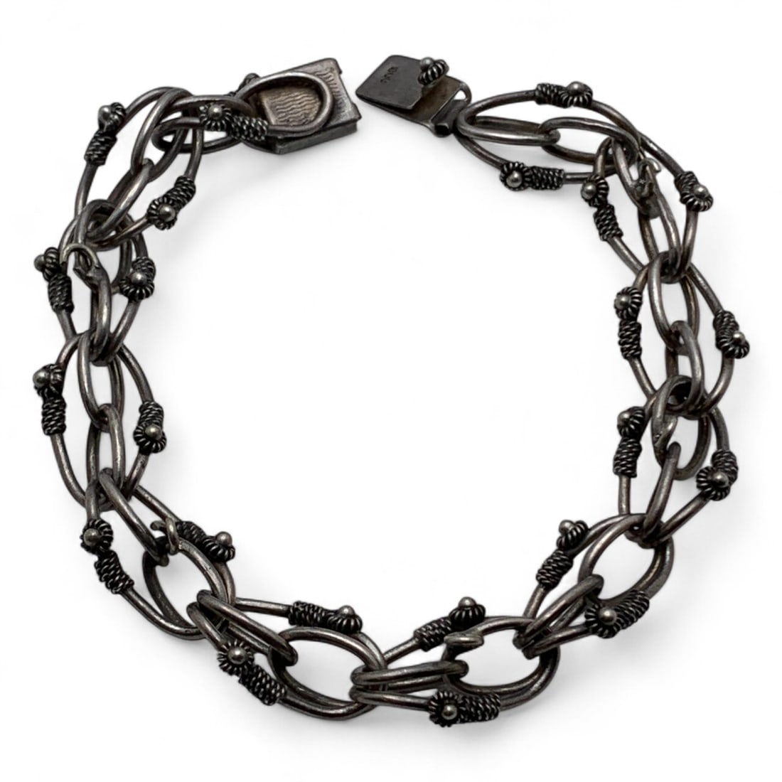 800 Silver Bracelet: Marked 800 - 8 1/2" Long - 19.6 Grams