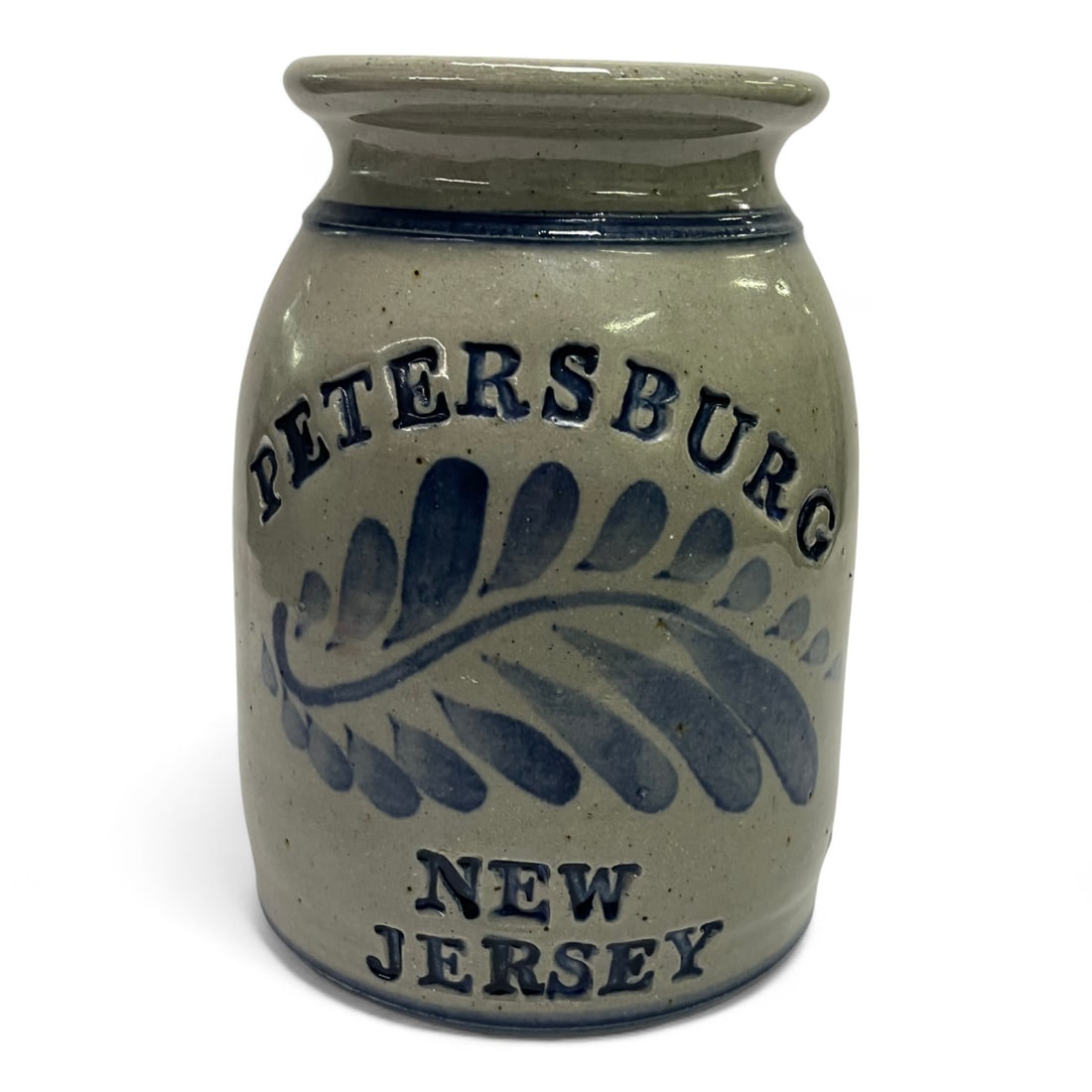 Petersburg New Jersey Blue And Gray Stoneware Jug (1 of 7)