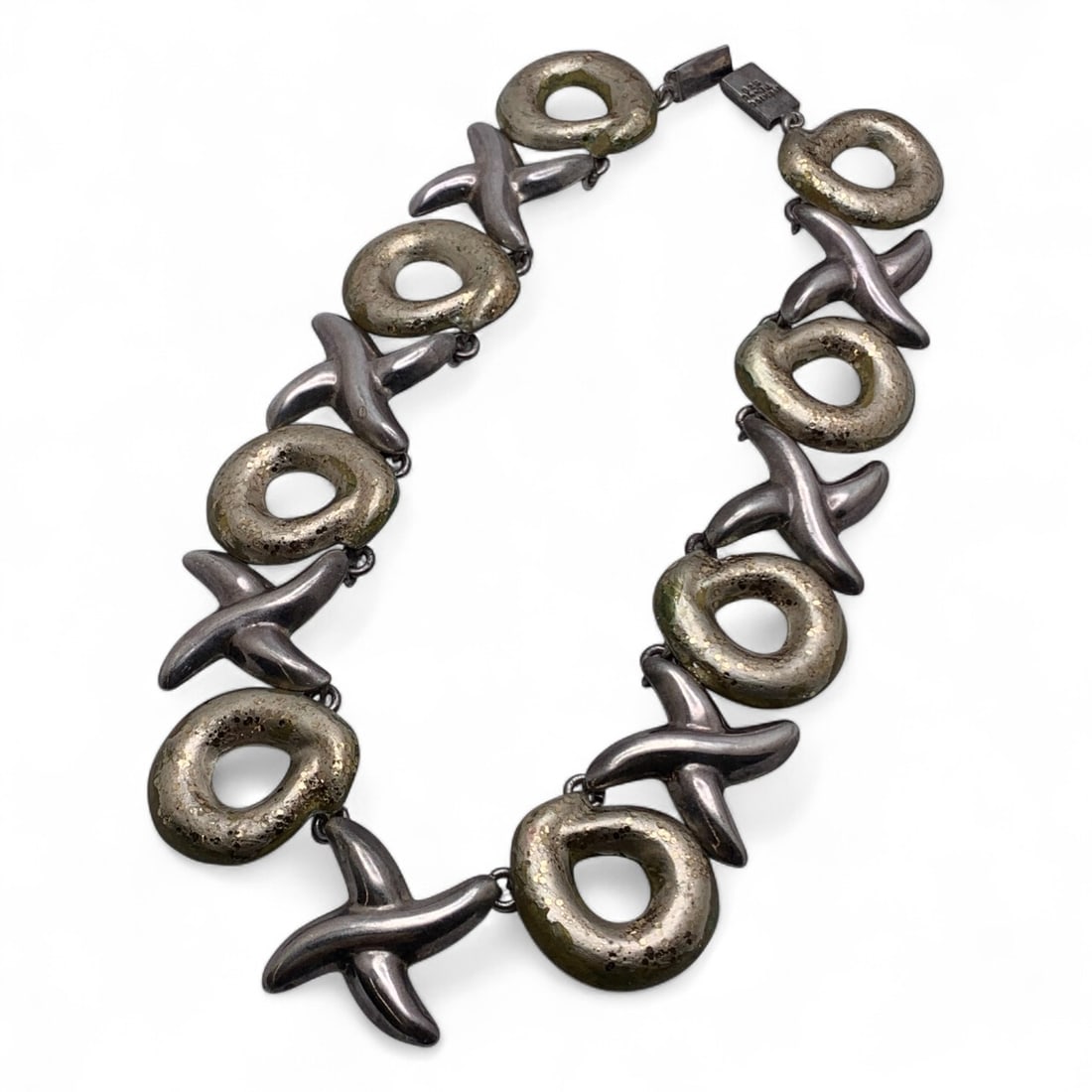 Heavy Mexico Sterling Silver Necklace: Marked 925 - 15 3/4" Long - 111.0 Grams