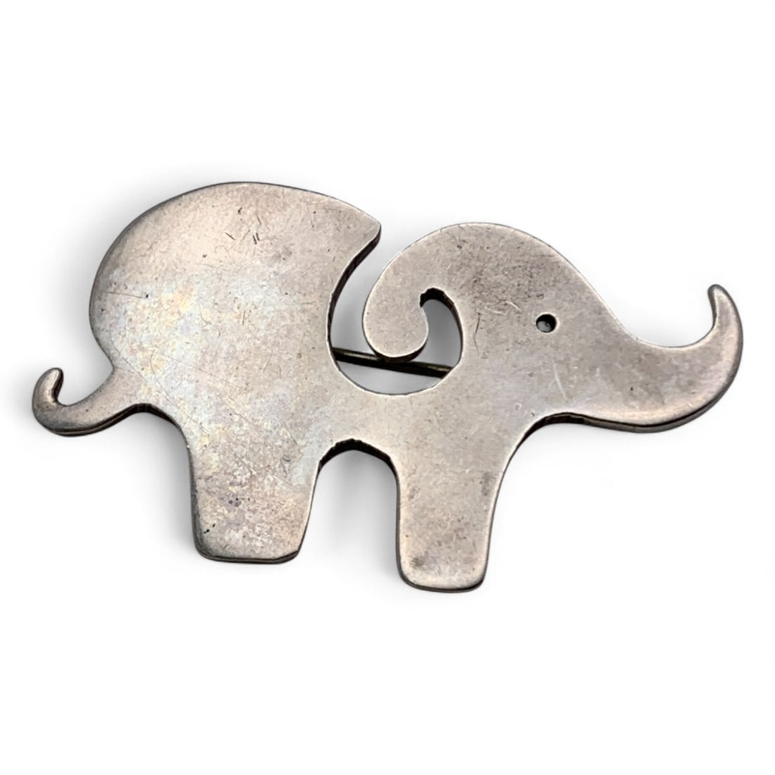Mexico Sterling Silver Elephant Pin (1 of 4)