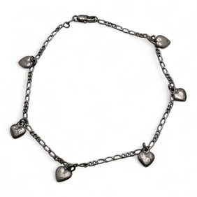 Silver Heart Charm Bracelet