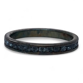 Sterling Silver Ring With Blue Stones