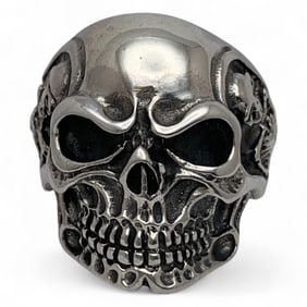 Sterling Silver Skull Head Ring