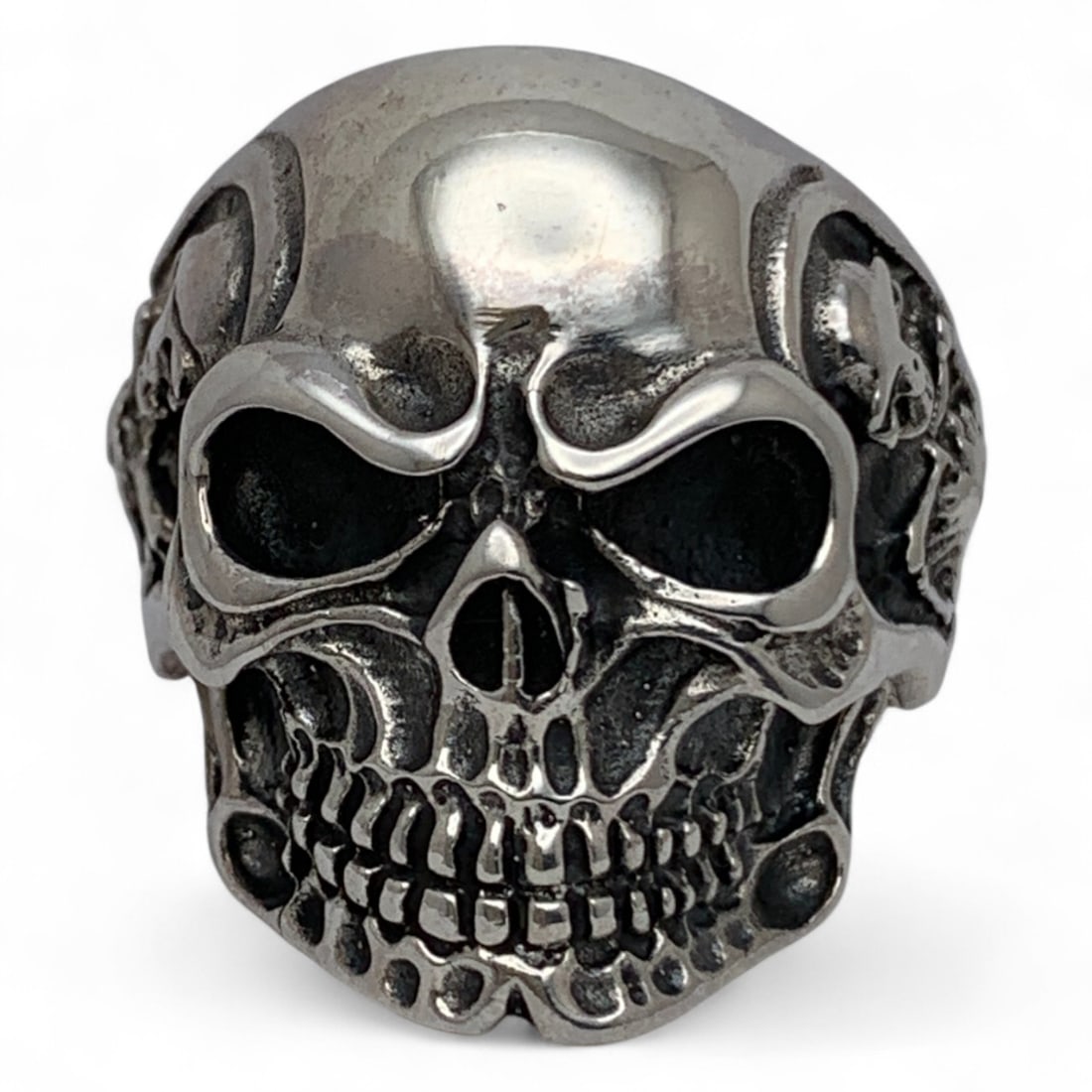 Sterling Silver Skull Head Ring (1 of 7)