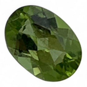 Faceted Green Citrine Gemstone