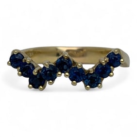 18k Yellow Gold & Blue Topaz Ring