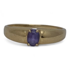 10k Yellow Gold & Purple Tourmaline Ring
