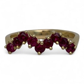 18k Yellow Gold & Pink Ruby Ring