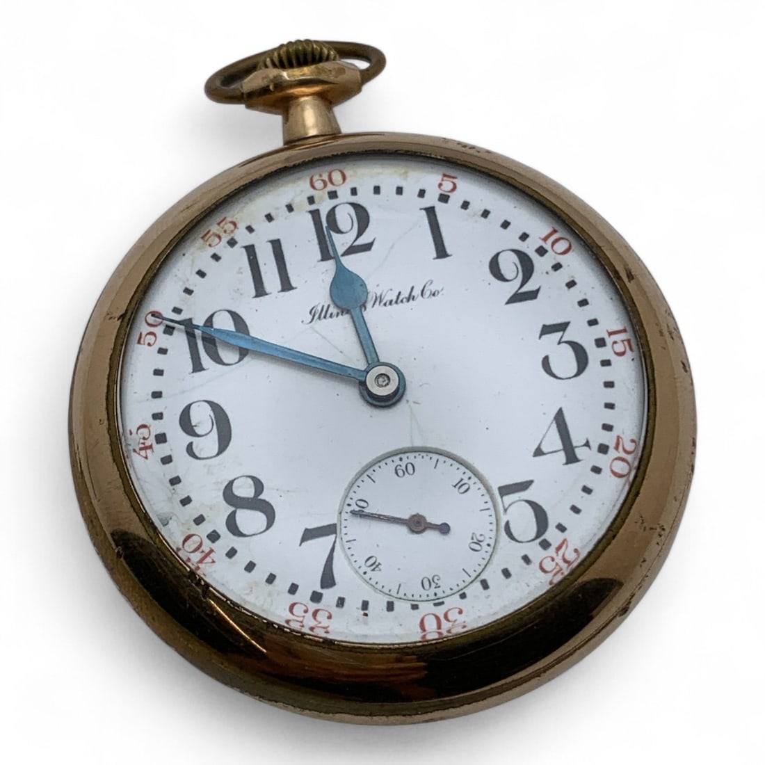 Illinois Watch Co Gold Filled Pocket Watch: Marked On Face: Illinois Watch Co - Marked On Back Case: B&b Royal 20 Years, 5458698 - Marked On Movement: Illinois Watch Co, Springfield, 17 Jewels, 1597813 - 2 3/4" Long - 114.8 Grams