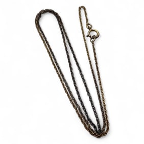 Sterling Silver Gold Tone Chain Necklace