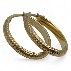 Pair Of Sterling Silver Gold Tone Earrings