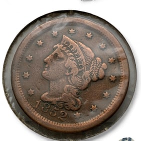 1852 Capped Liberty Head 1 Cent Piece