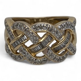 14k Yellow Gold & Diamond Ring